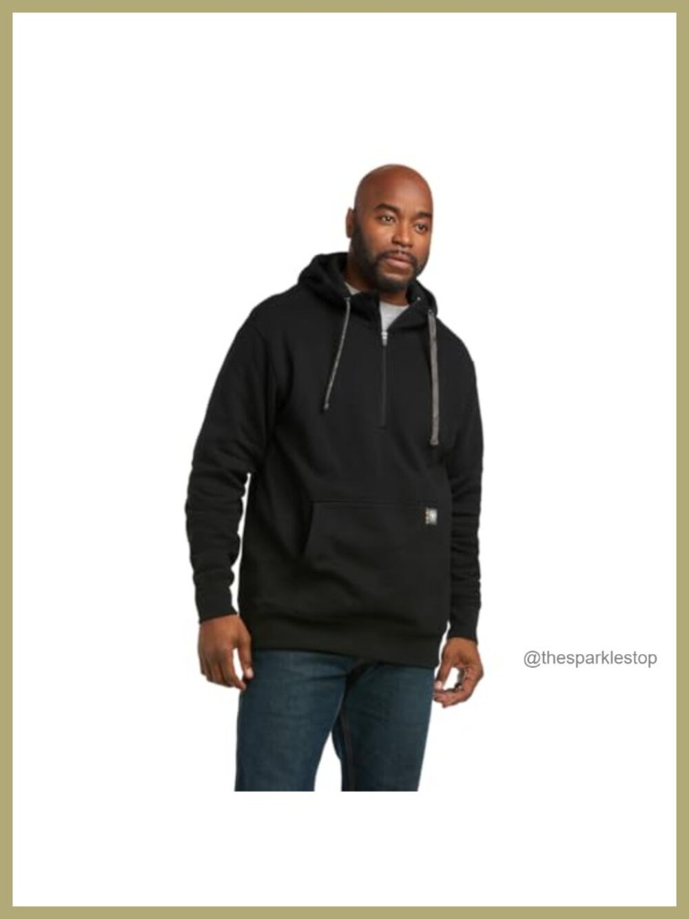 Men's Rebar Workman 1/4 Zip Hoodie Fleece Water Repellent Workwear